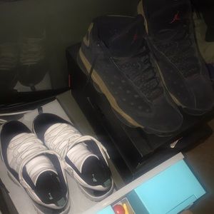 Jordan’s 11 and 13 will do 80 each or 75 each